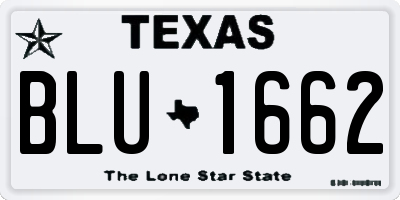 TX license plate BLU1662