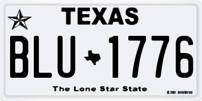 TX license plate BLU1776