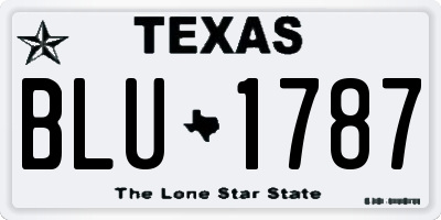 TX license plate BLU1787