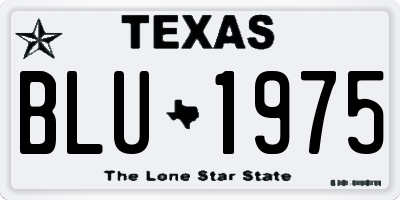 TX license plate BLU1975