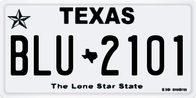 TX license plate BLU2101