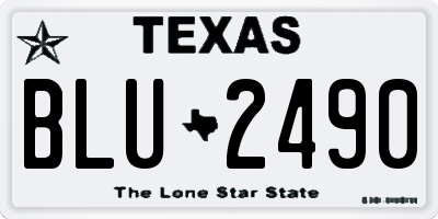 TX license plate BLU2490