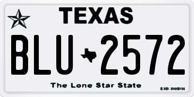 TX license plate BLU2572