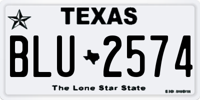 TX license plate BLU2574
