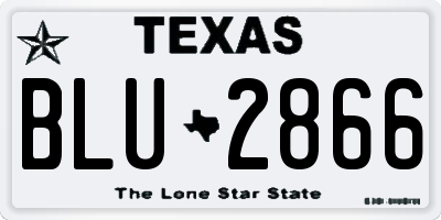TX license plate BLU2866