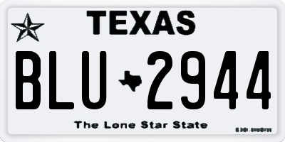 TX license plate BLU2944