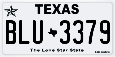 TX license plate BLU3379
