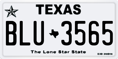 TX license plate BLU3565