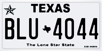 TX license plate BLU4044