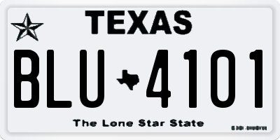 TX license plate BLU4101