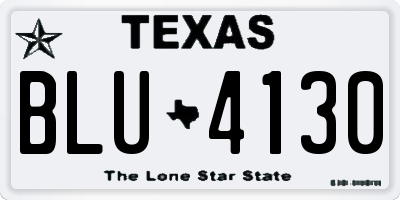 TX license plate BLU4130