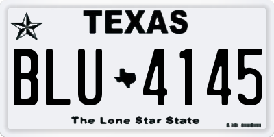 TX license plate BLU4145