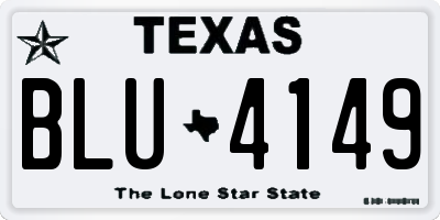 TX license plate BLU4149