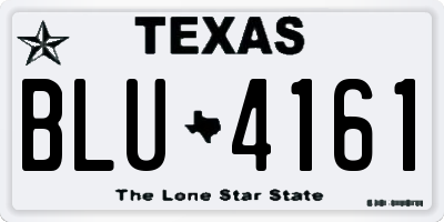 TX license plate BLU4161