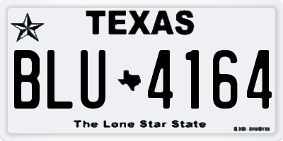 TX license plate BLU4164