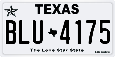 TX license plate BLU4175