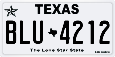 TX license plate BLU4212