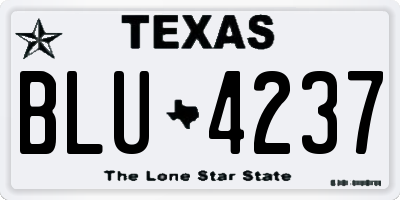 TX license plate BLU4237