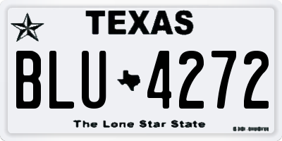 TX license plate BLU4272