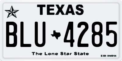 TX license plate BLU4285