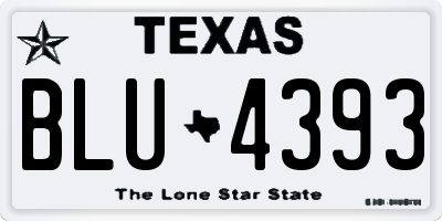 TX license plate BLU4393