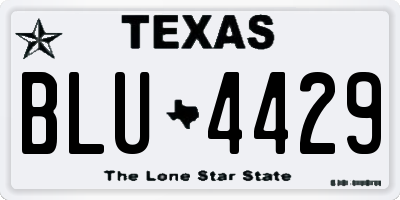 TX license plate BLU4429