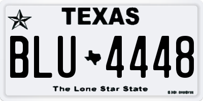 TX license plate BLU4448