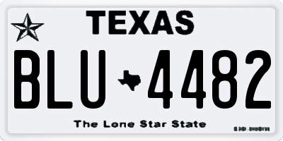 TX license plate BLU4482
