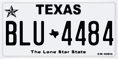 TX license plate BLU4484