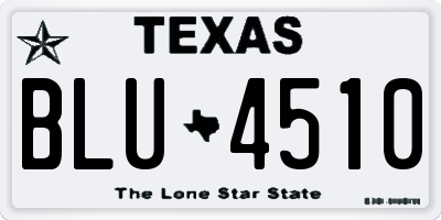 TX license plate BLU4510
