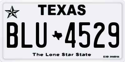 TX license plate BLU4529