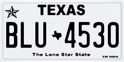 TX license plate BLU4530