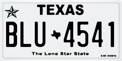 TX license plate BLU4541