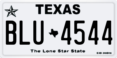 TX license plate BLU4544