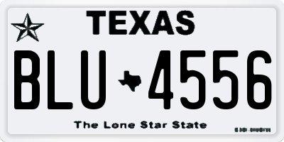TX license plate BLU4556