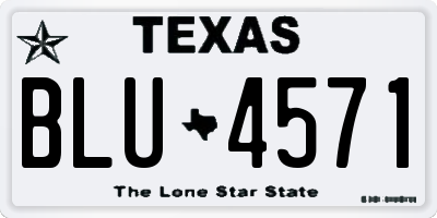 TX license plate BLU4571