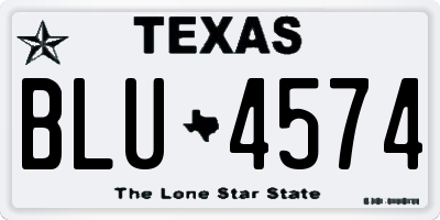 TX license plate BLU4574