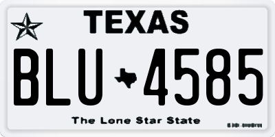 TX license plate BLU4585