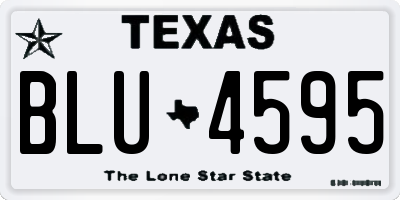 TX license plate BLU4595