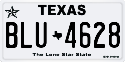 TX license plate BLU4628