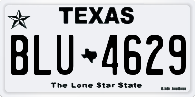 TX license plate BLU4629