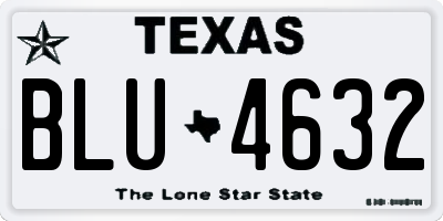 TX license plate BLU4632