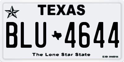 TX license plate BLU4644