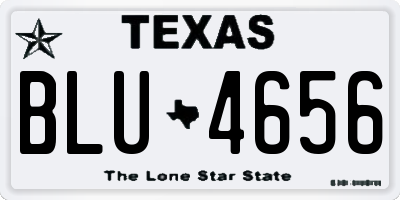 TX license plate BLU4656