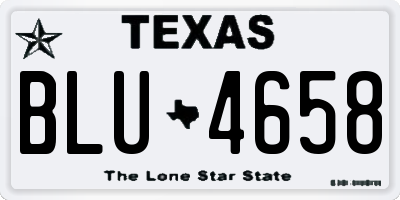 TX license plate BLU4658