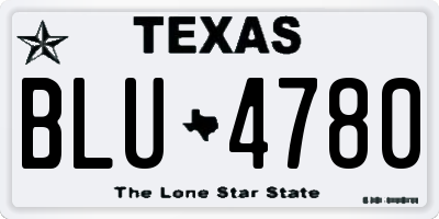 TX license plate BLU4780