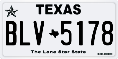 TX license plate BLV5178