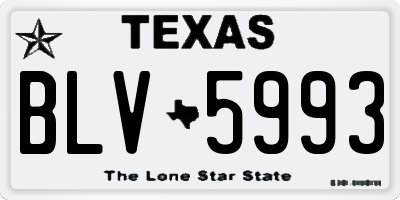 TX license plate BLV5993