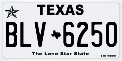 TX license plate BLV6250