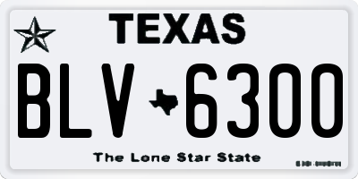 TX license plate BLV6300